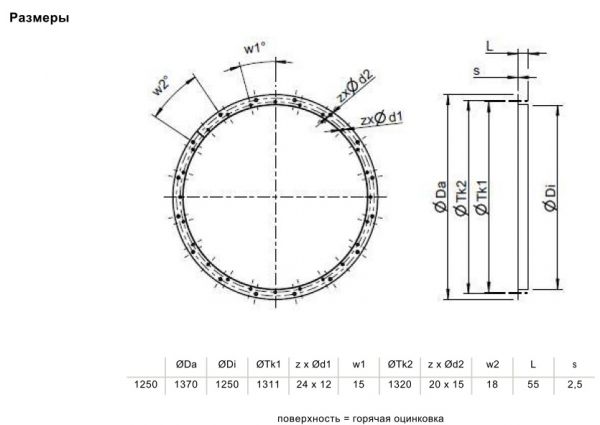 Контрфланец Systemair GFL-AXC 1250 counter flange