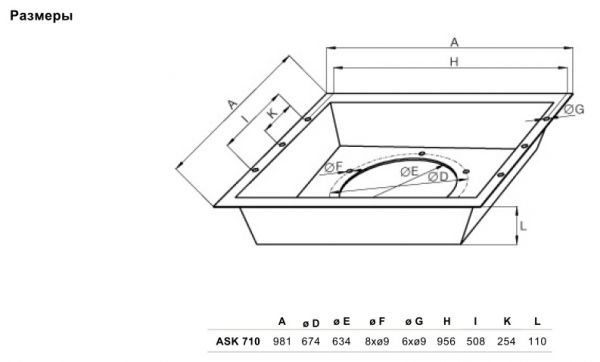 Переходник Systemair ASK 710 INFLOW BOX SSD